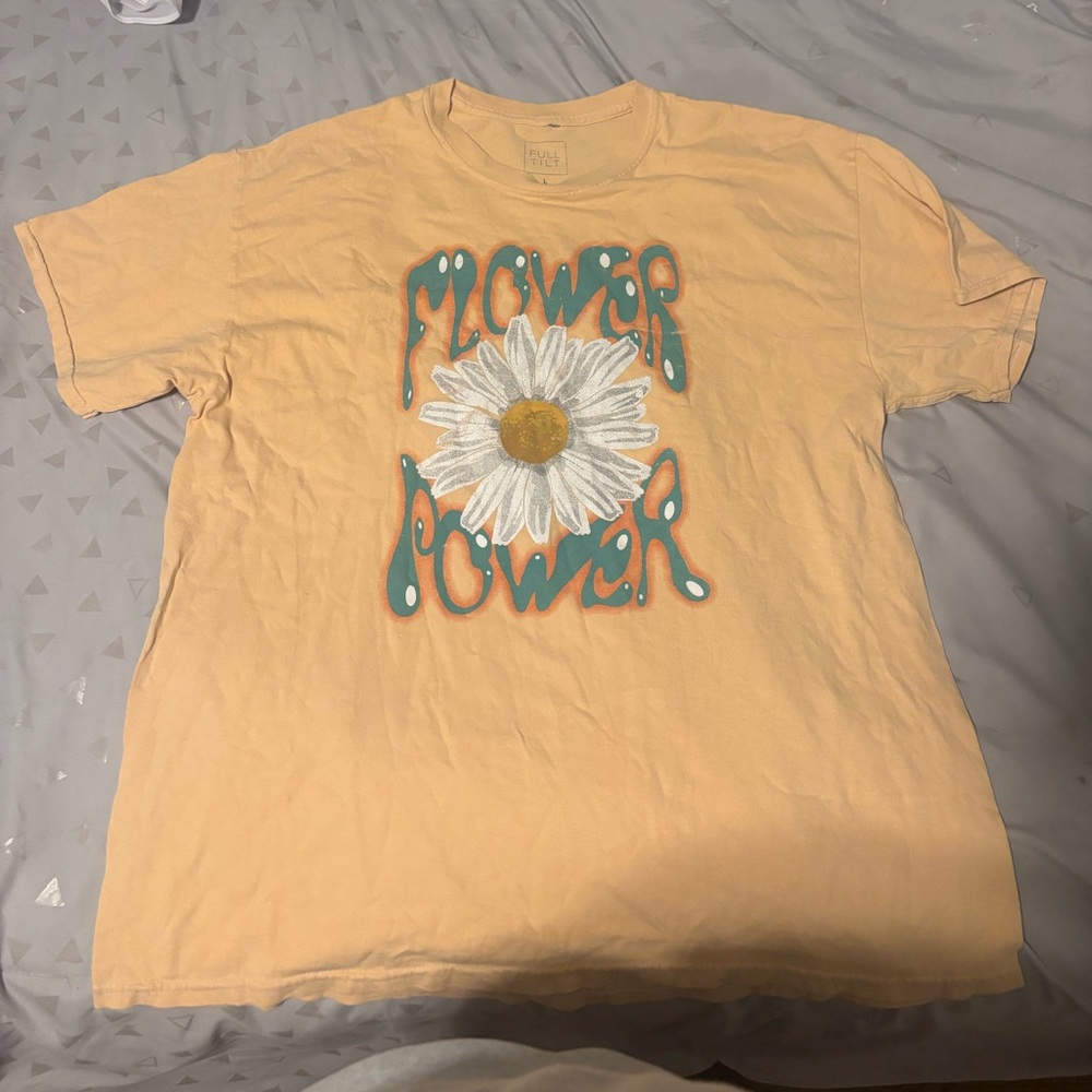 Tilly's Peach Flower Power Tee